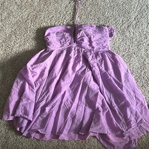 purple american eagle flowy dress. halter neck size large